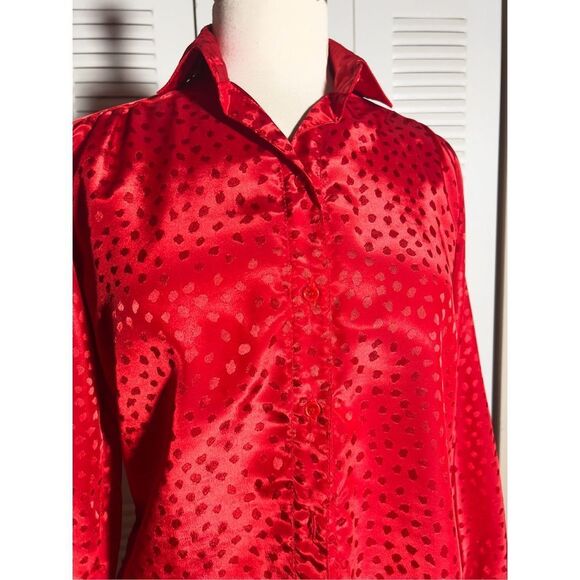 All Hours | Women’s | Blouse | XS | Abstract Patterned Vintage Button Down Top - Picture 2 of 5